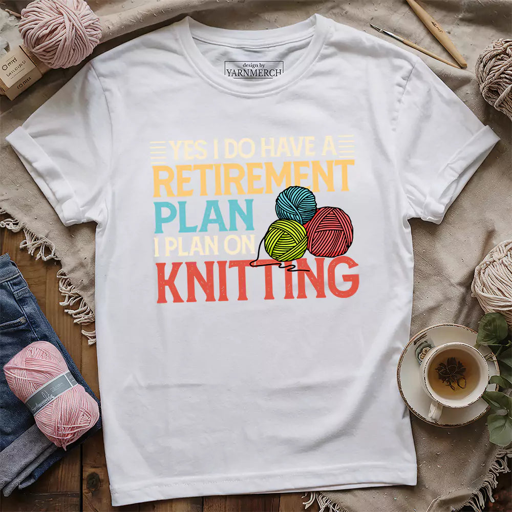 retirement plan t shirt white