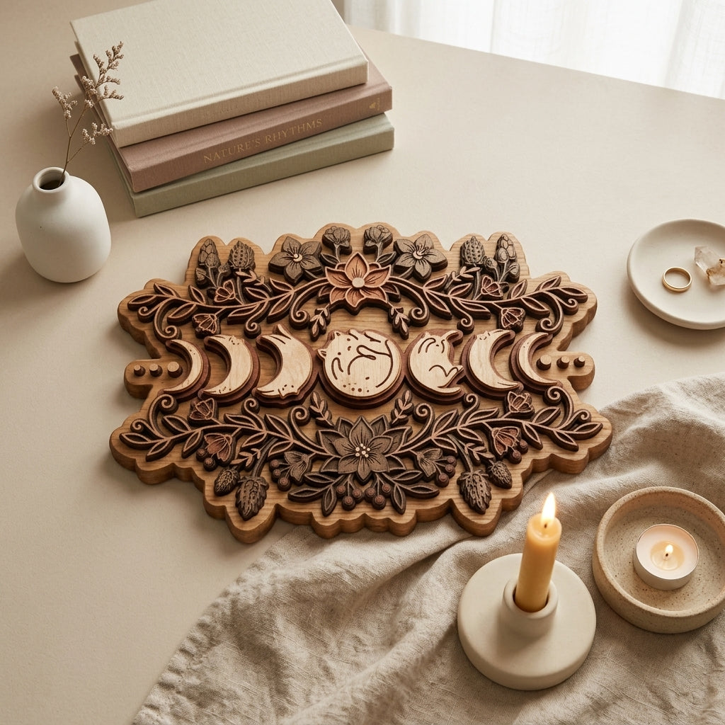 rustic moon phase wall art