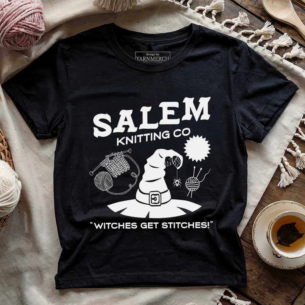 salem knitting t shirt black