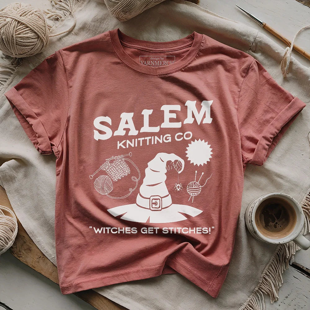 salem knitting t shirt heather mauve