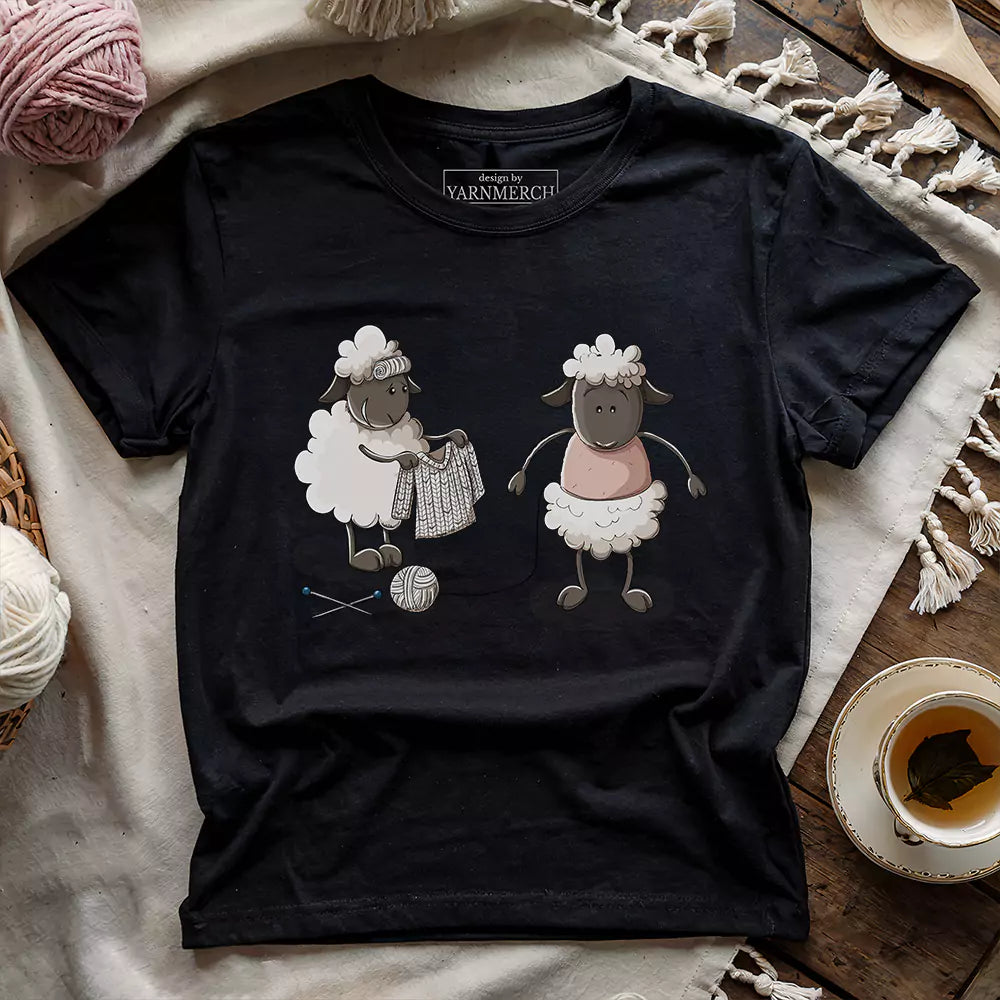 ship knitter t shirt black