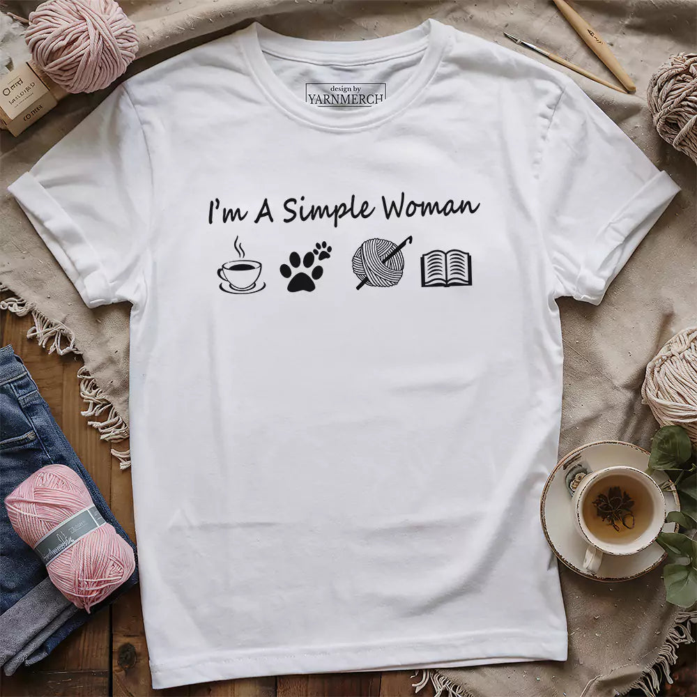 simple crocheter t shirt white