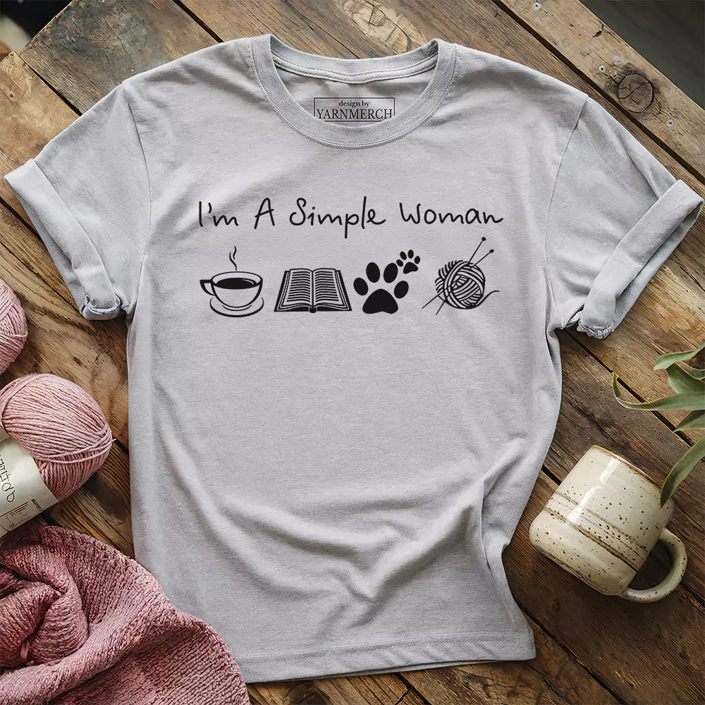 simple woman t shirt athletic heather