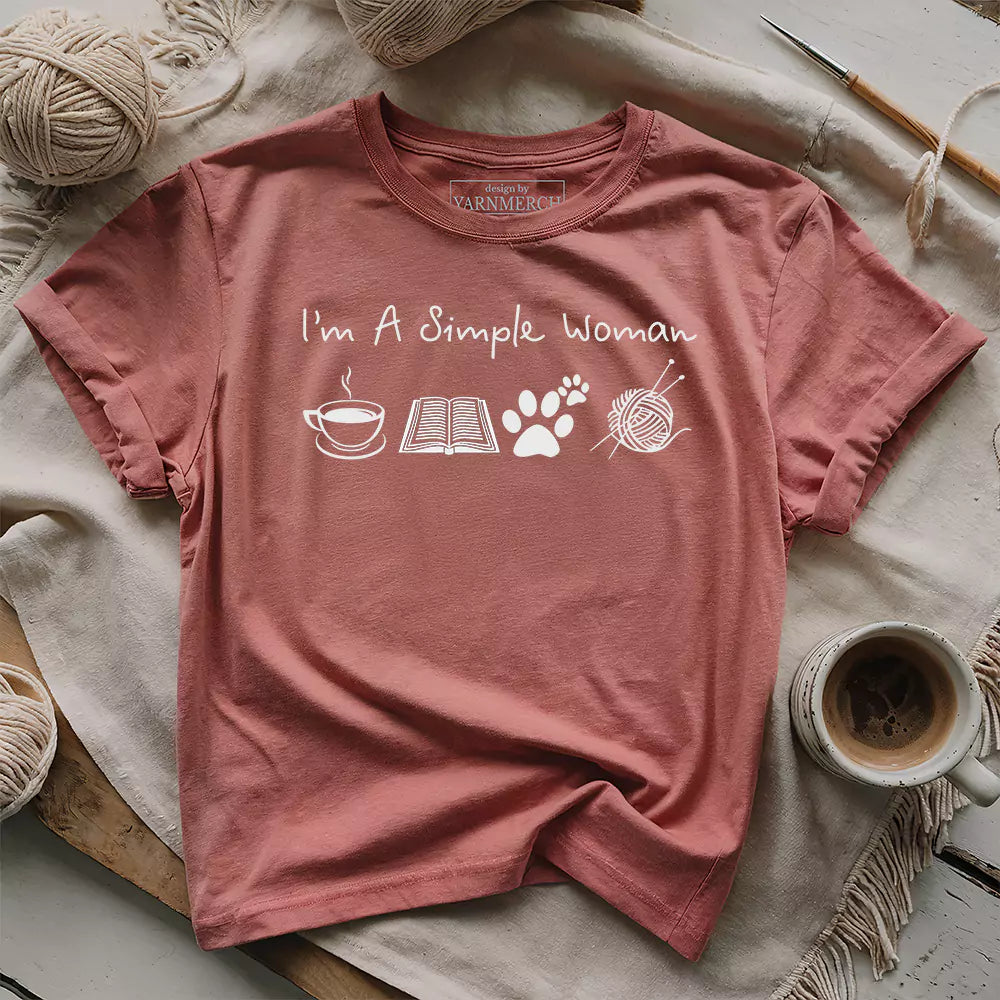 simple woman t shirt heather mauve