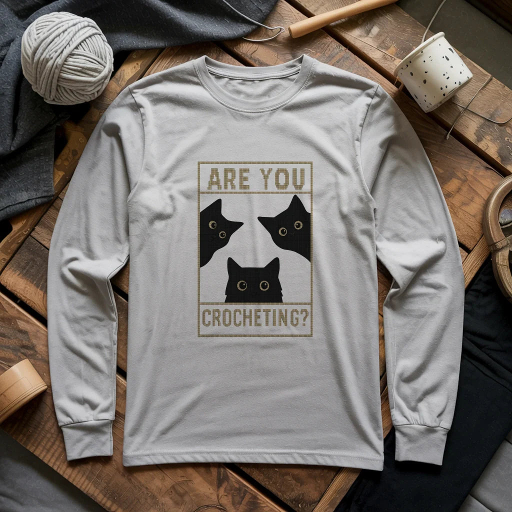 sportgrey AreUCrochetingLongSleeveTee