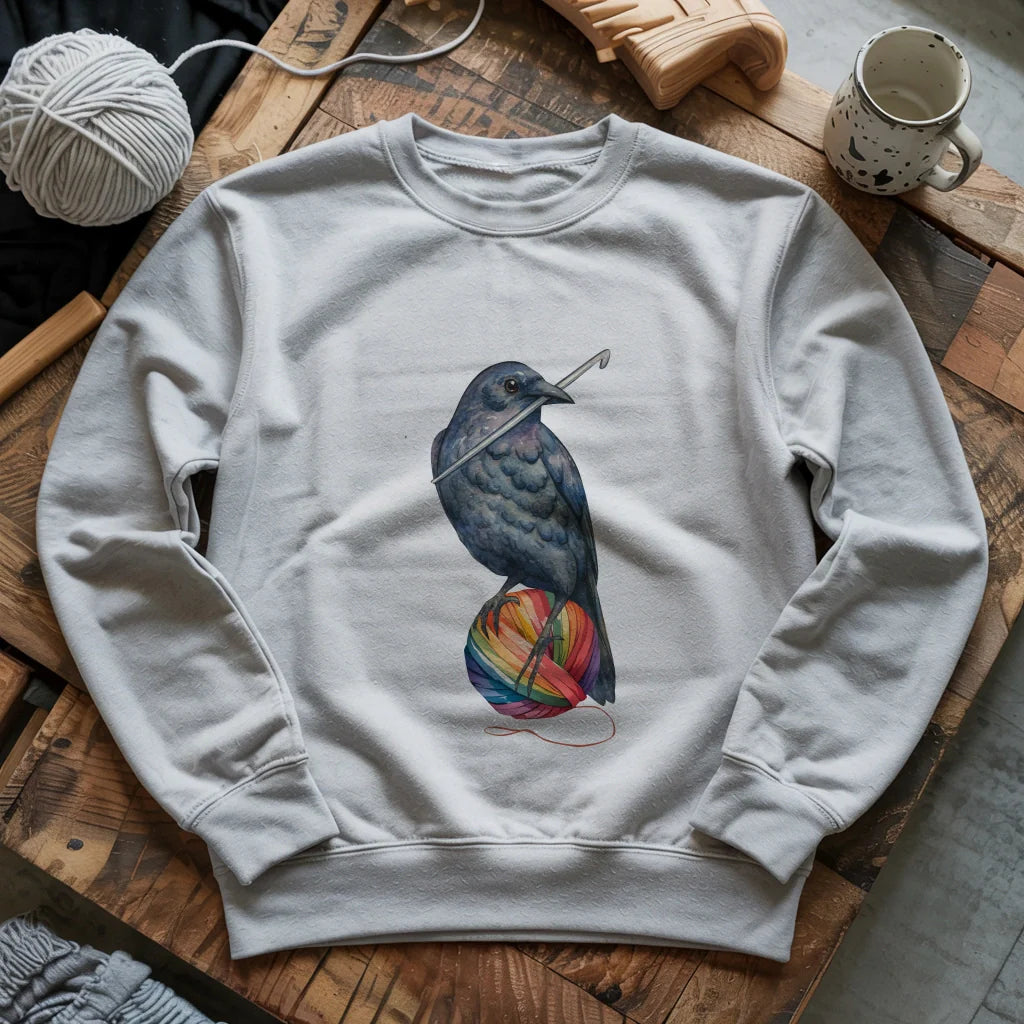 sportgrey CrochetCrowSweatshirt