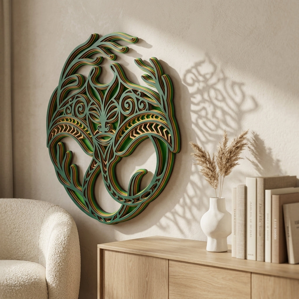 tribal manta ray wall decor1