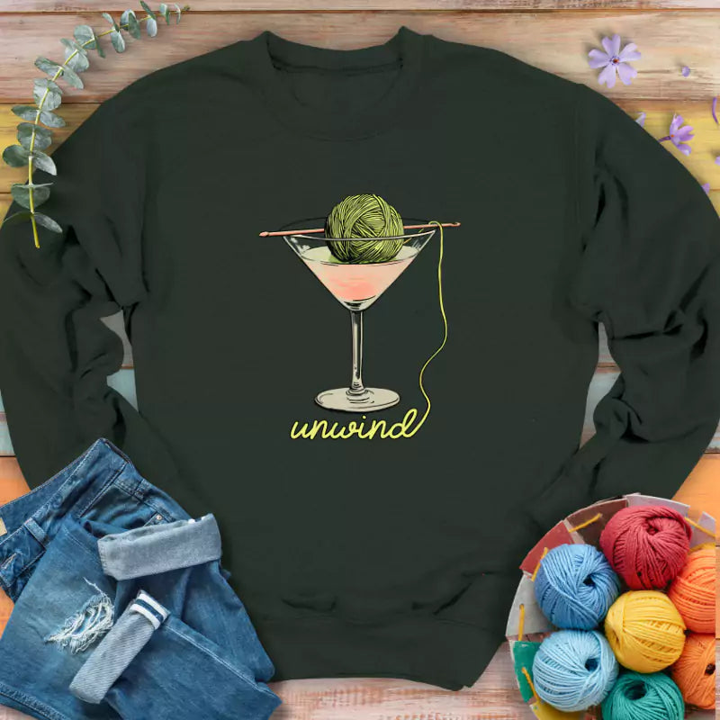 unwind sweatshirt forest