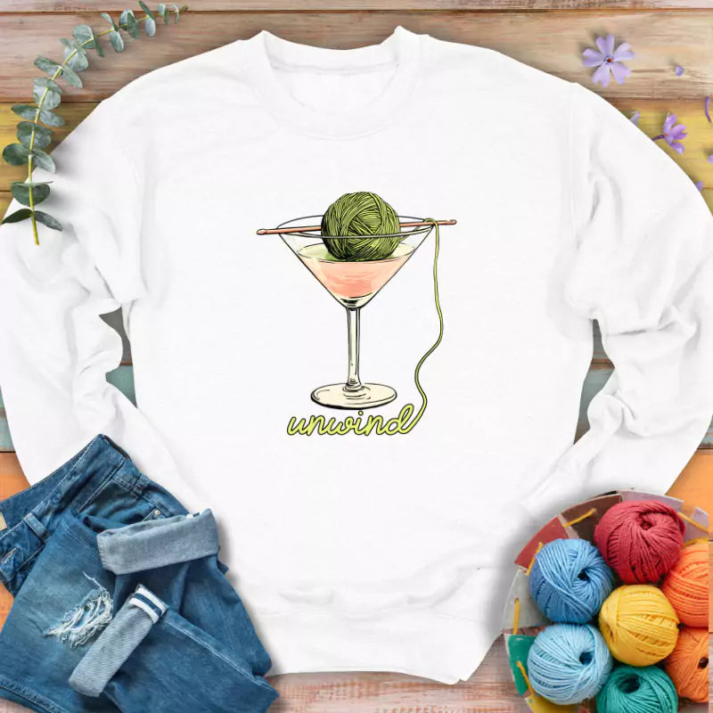 unwind sweatshirt white