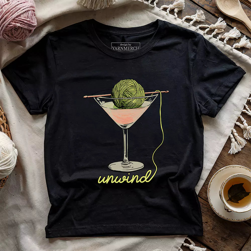 unwind t shirt black