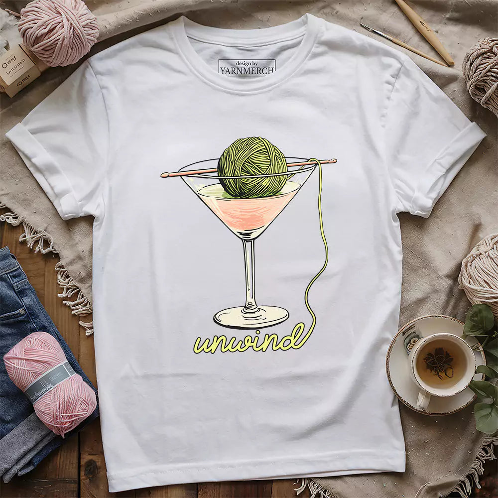 unwind t shirt white