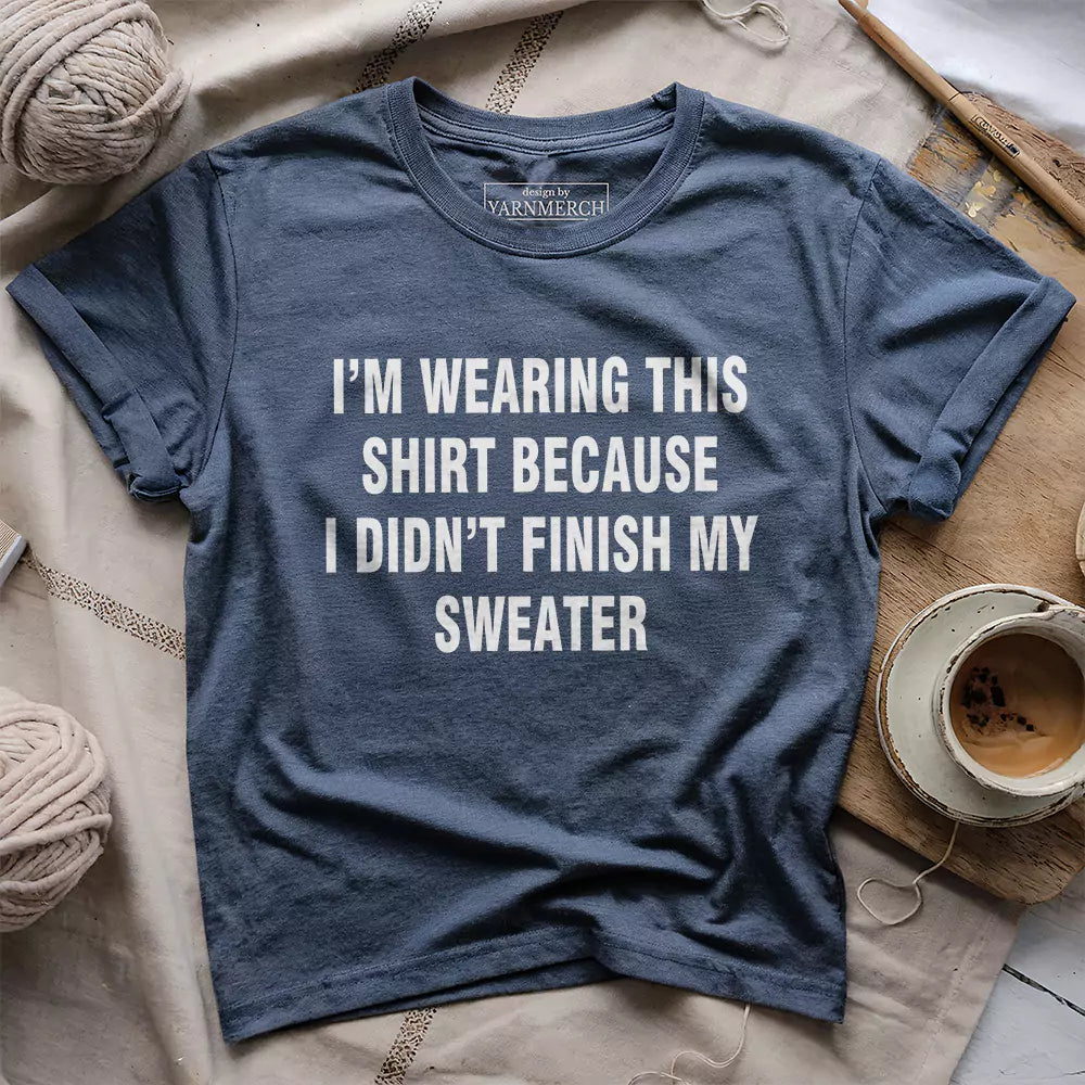 wearing this t shirt heather navy