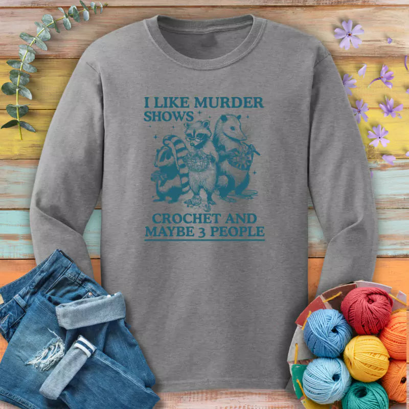 weird hobbies long sleeve sport grey