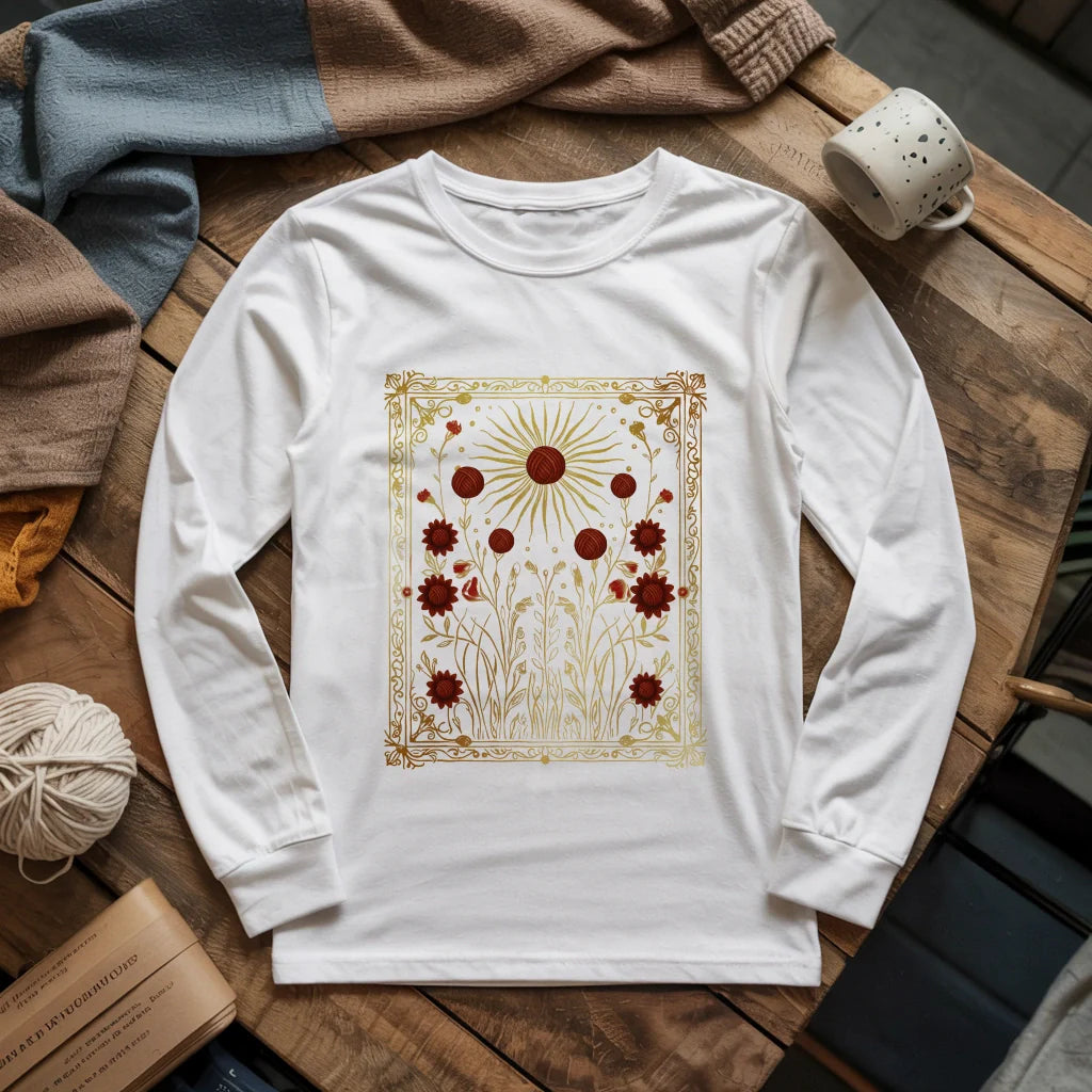 white EnergyOfYarnLongSleeveT shirt