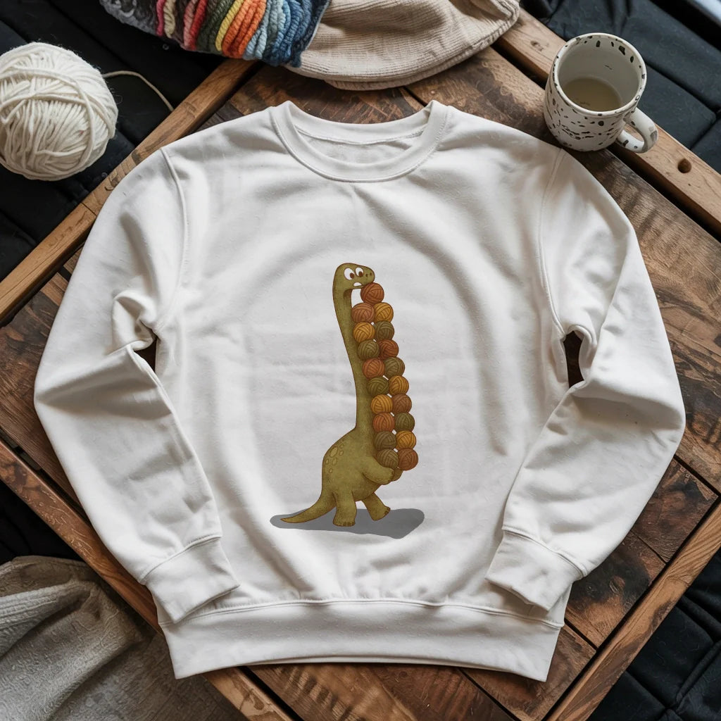 white YarnosaurusRexSweatshirt
