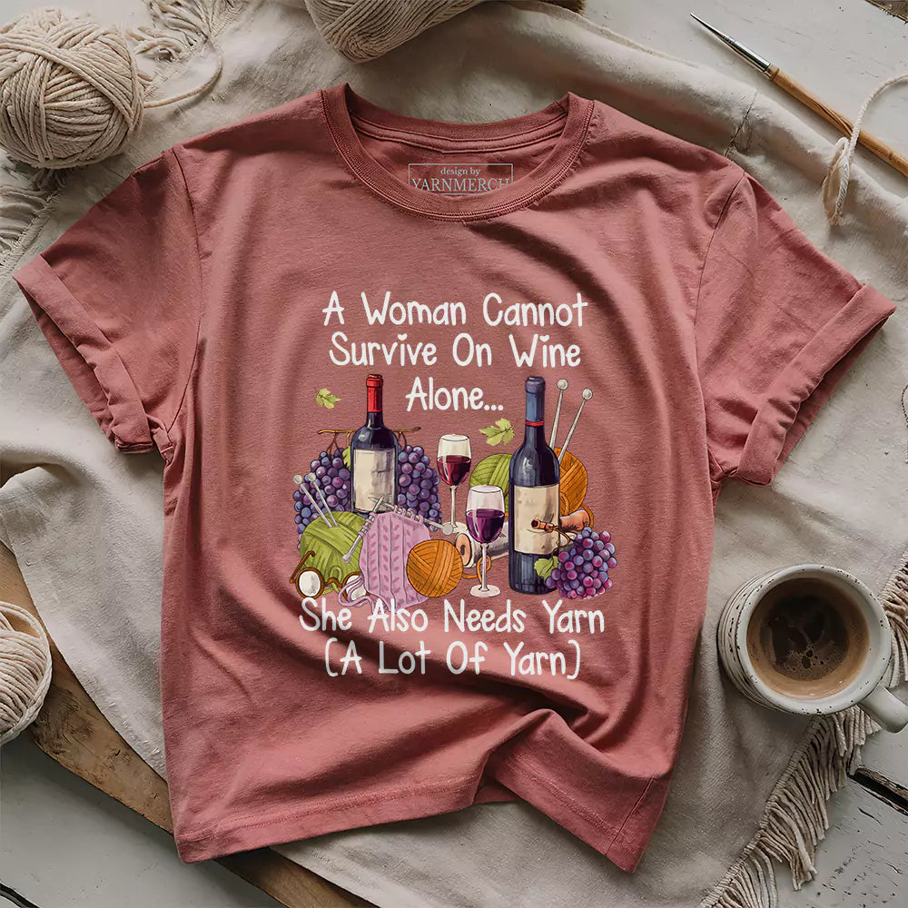 wine and yarn lover heather mauve