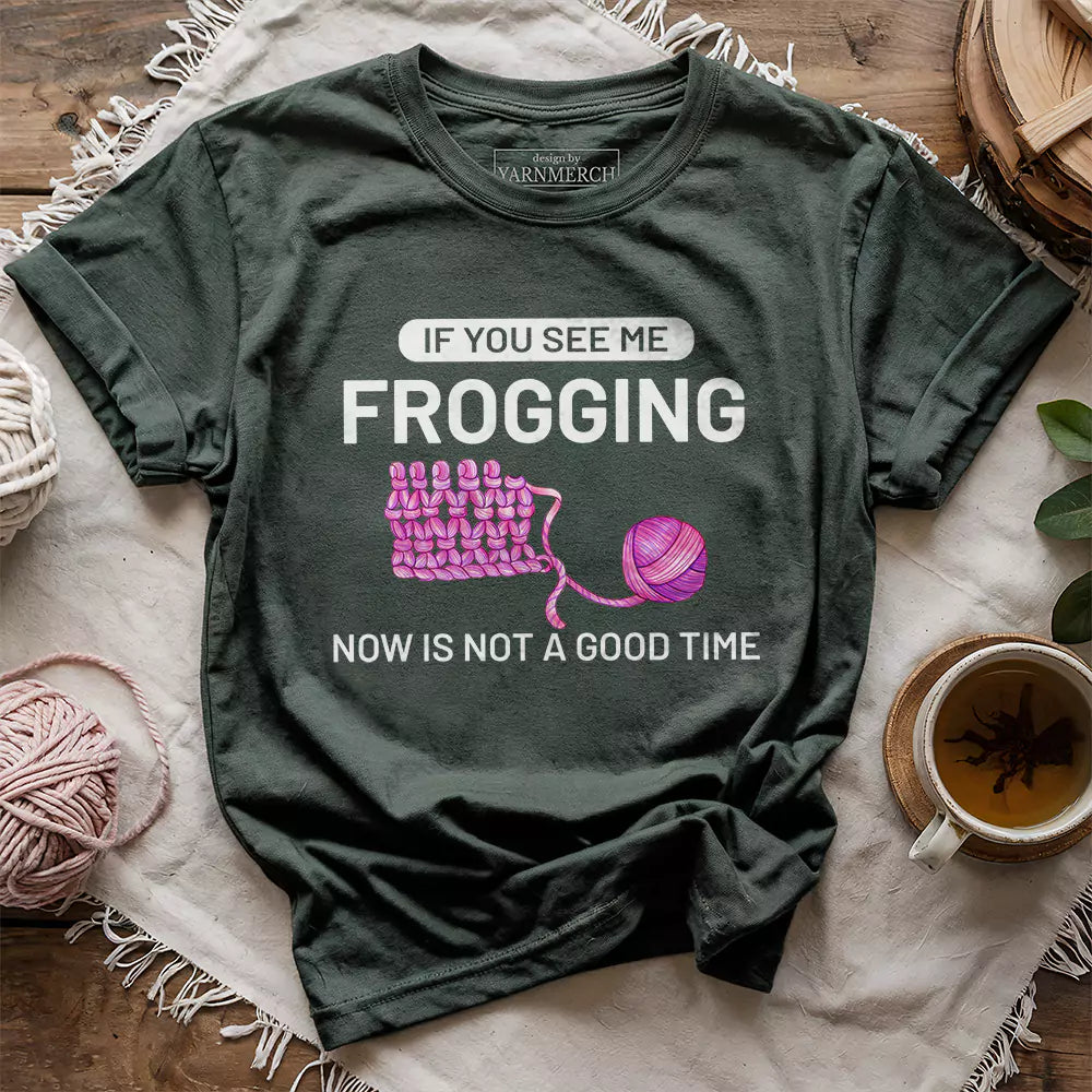 yarn frogging t shirt forest