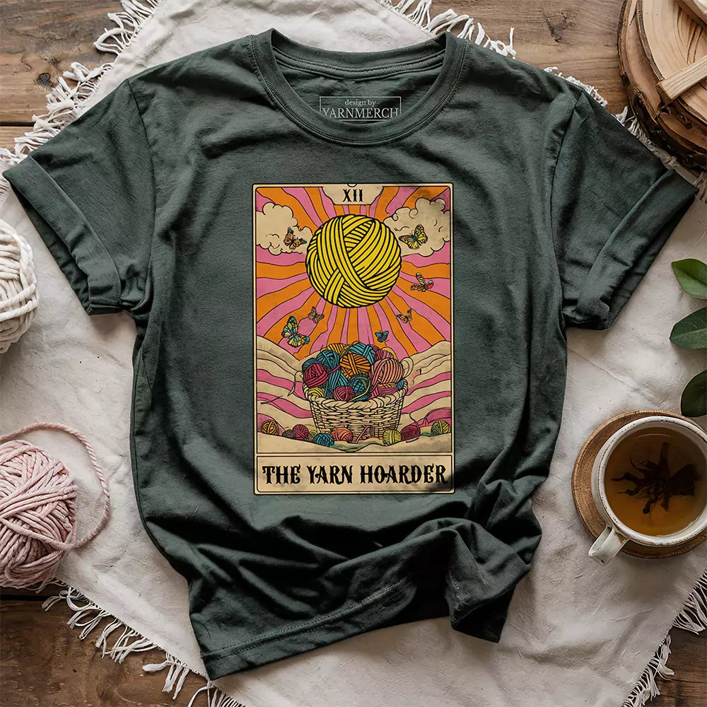 yarn hoarder tarot t shirt forest
