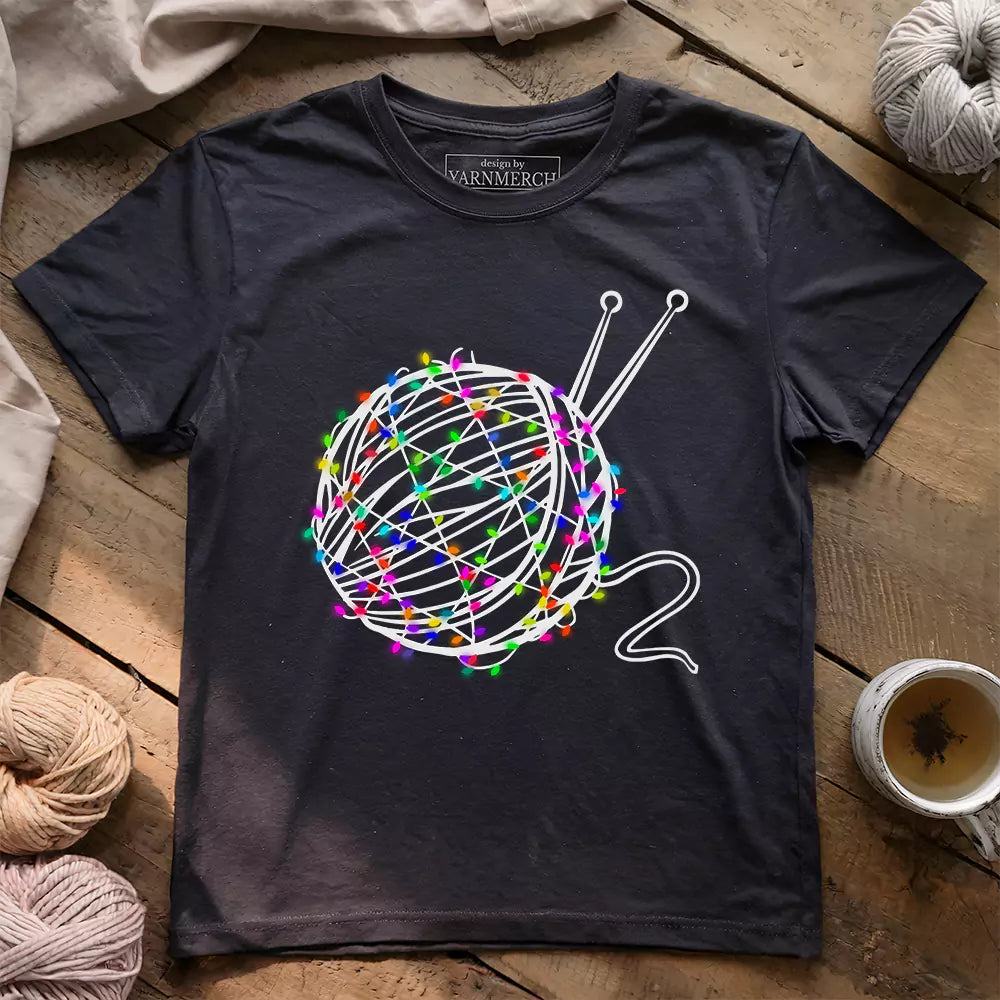 yarn lights t shirt dark grey heather