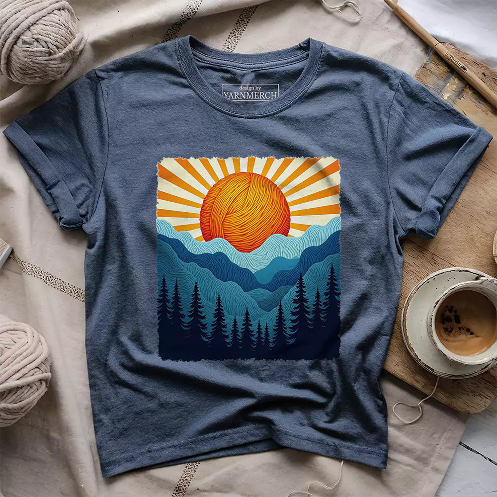 yarn sun t shirt heather navy