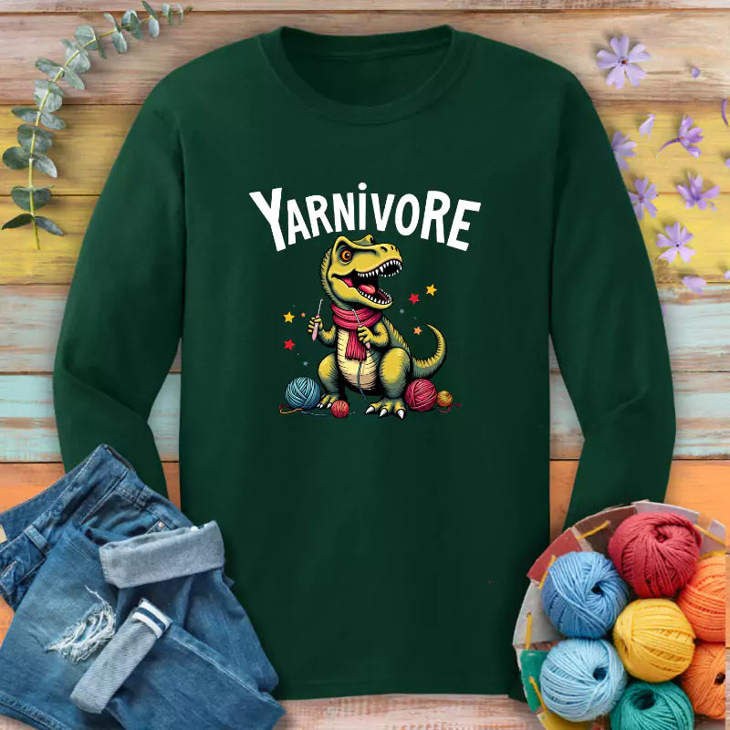 yarnivore crocheter long sleeve forest