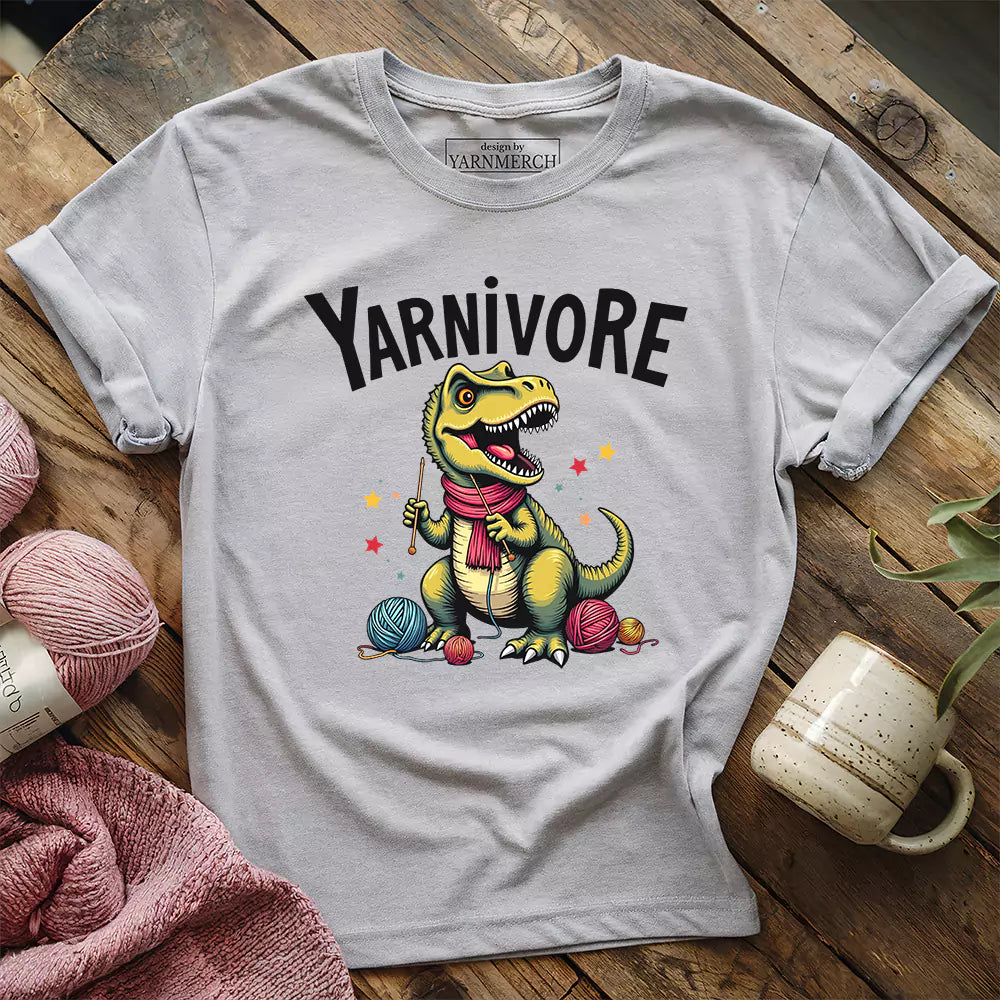 yarnivore knitter t shirt athletic heather