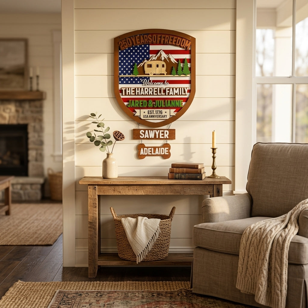250 years of freedom in living room