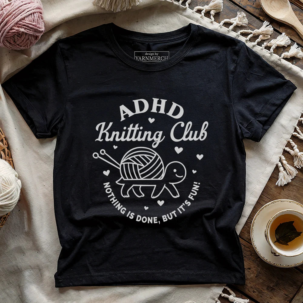 ADHDKnittingClubT shirt black