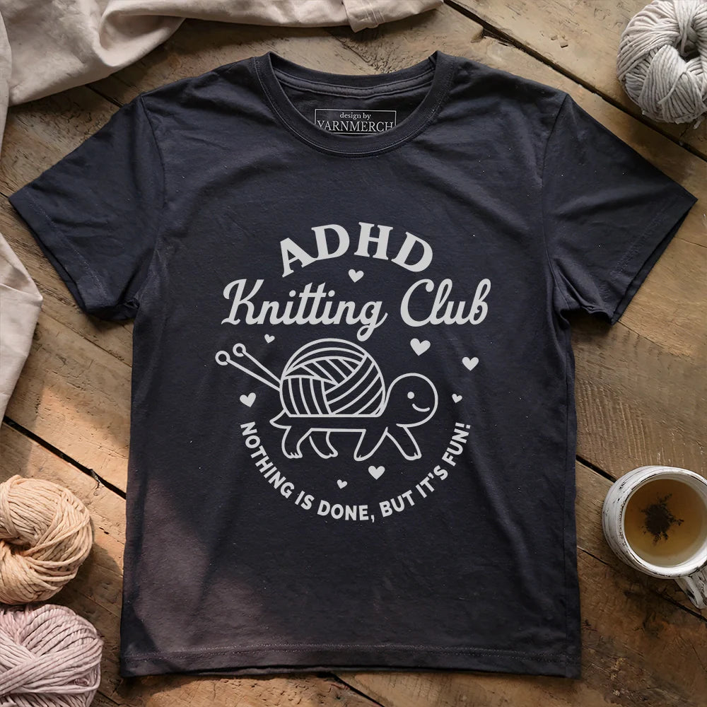 ADHDKnittingClubT shirt darkgreyheather