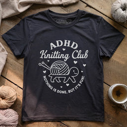 ADHDKnittingClubT shirt darkgreyheather