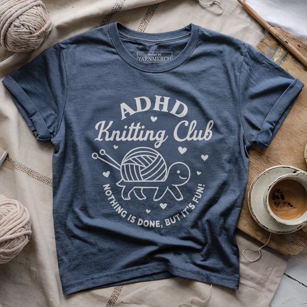 ADHDKnittingClubT shirt heathernavy