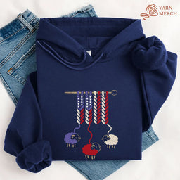 AmericaWoolHoodie navy