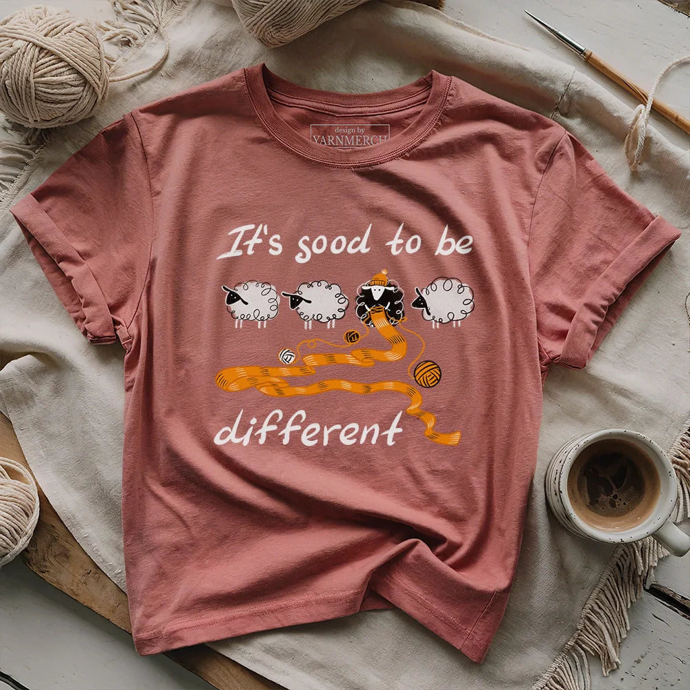 BeKnittingSheepT shirt heathermauve