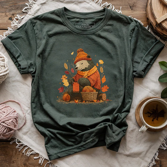 BearKnittingT shirt forest