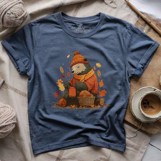 BearKnittingT shirt heathernavy