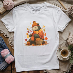 BearKnittingT shirt white
