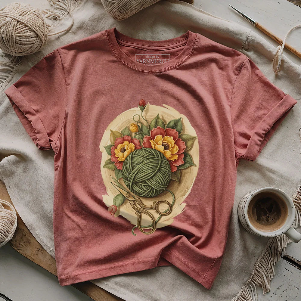 BotanicalStitchT shirt heathermauve