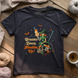 BroomDown_NeedlesUpT shirt darkgreyheather