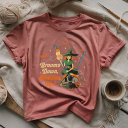 BroomDown_NeedlesUpT shirt heathermauve