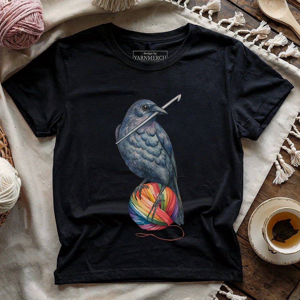 CrochetCrowT shirt black