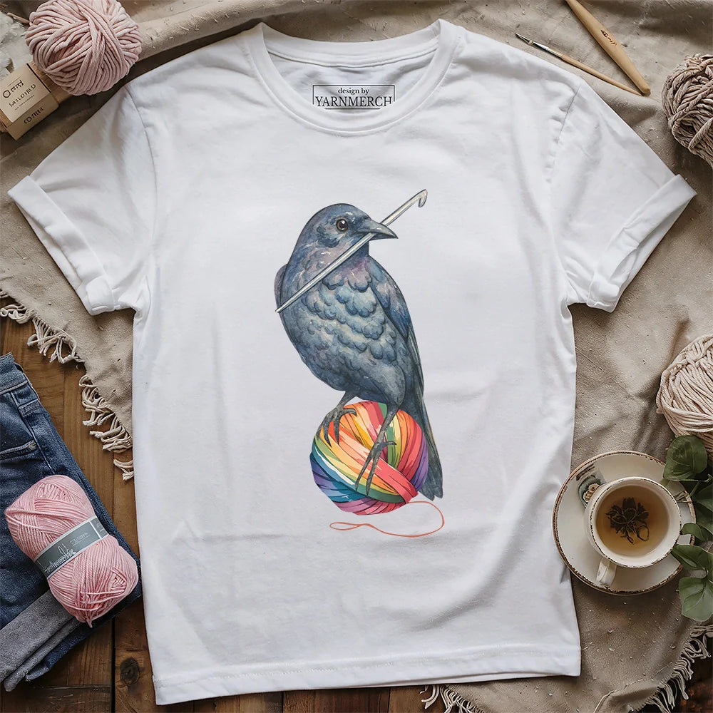 CrochetCrowT shirt white