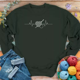 Crochetheartbeatsweatshirtforest