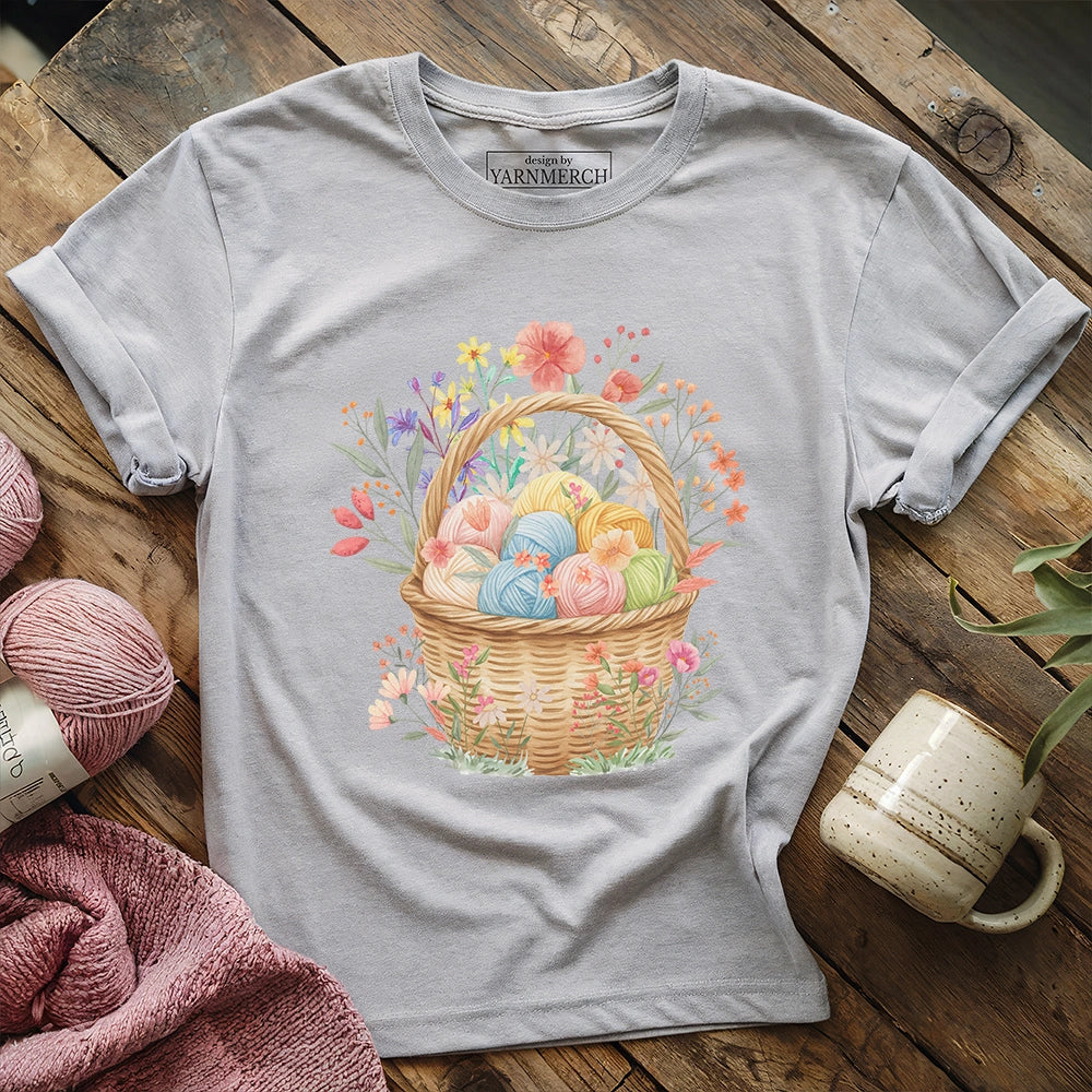 FloralYarnBasketT shirt athleticheather