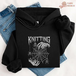 GothicKnitterHoodie black