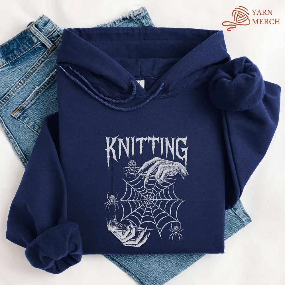 GothicKnitterHoodie navy