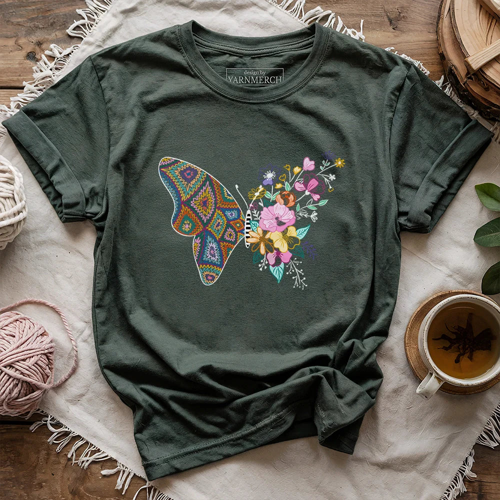 GrannyButterflyT shirt forest