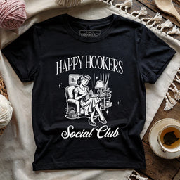 Happy_Hooker_Club_T shirt_ _black