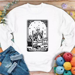 Hoardertarotcardsweatshirtwhite
