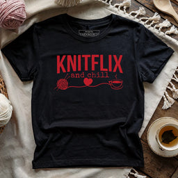 KnitflixAndChillT shirt black