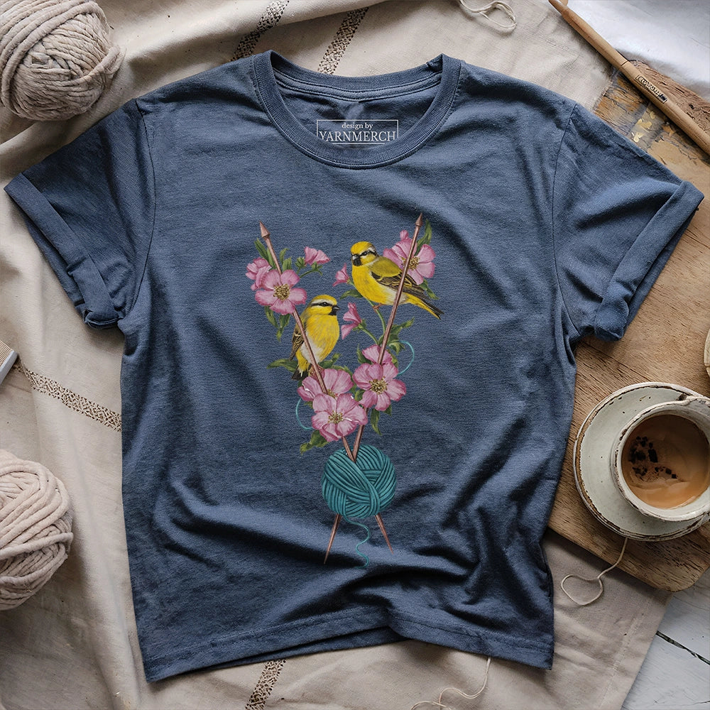 KnittingWarblersT shirt heathernavy